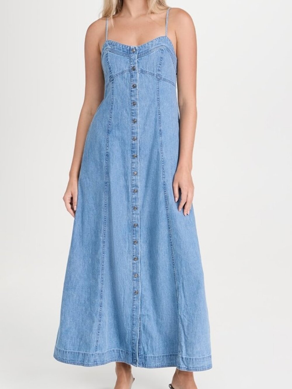 Free People Denim Maxi Dress - Picture 3 of 10